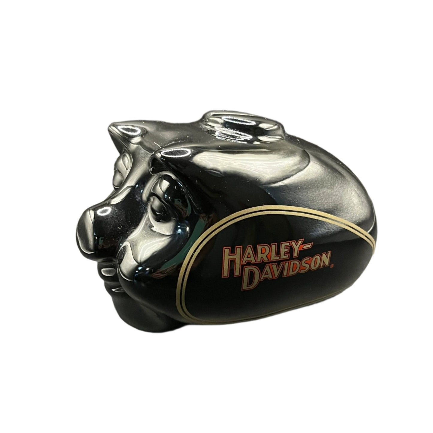 Vintage Harley Davidson Ceramic Motorcycle Gas Tank Piggy Bank