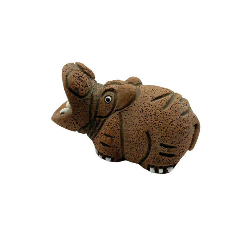 Vintage Casals of Peru Hippopotamus Terracotta Clay Figurine Folk Art