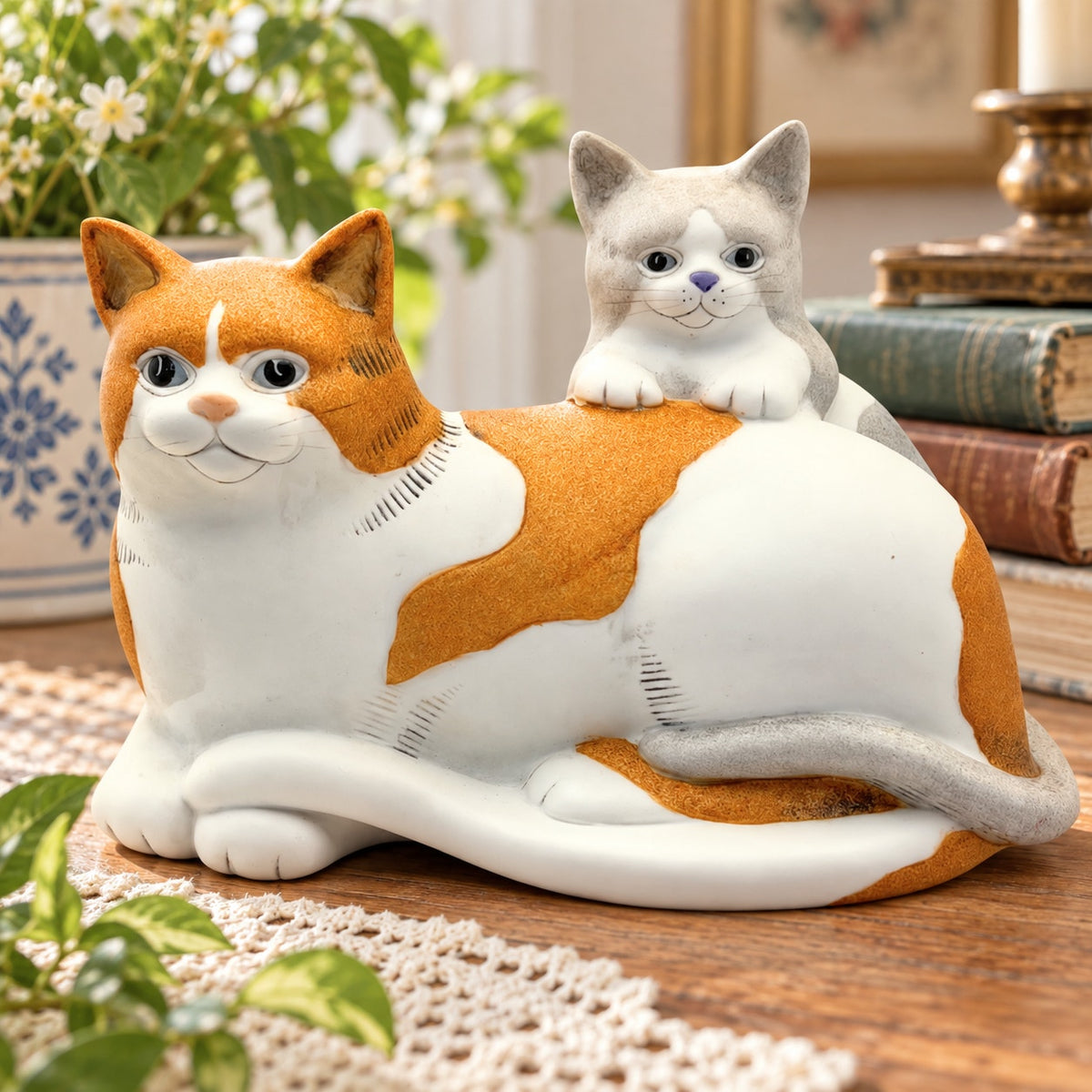 Silvestri Mary Lake Thompson Cat Kitten Figurine Ceramic Orange Calico Vintage