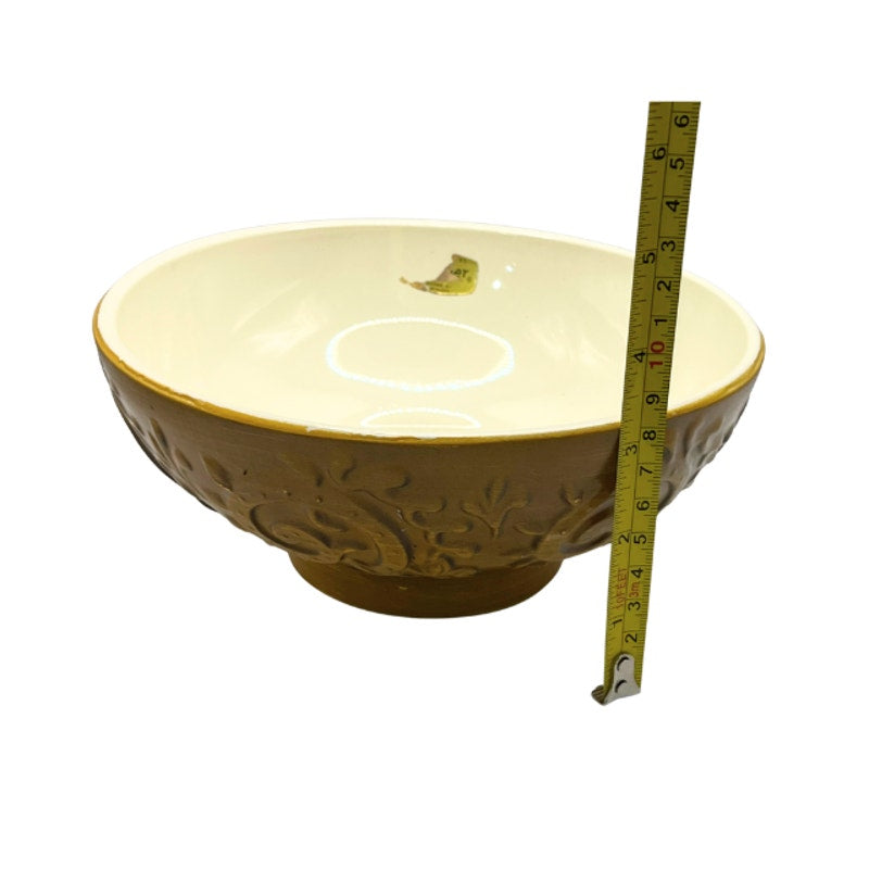 Vintage Haeger USA Pottery Footed Bowl 102 Ombre Golden Brown
