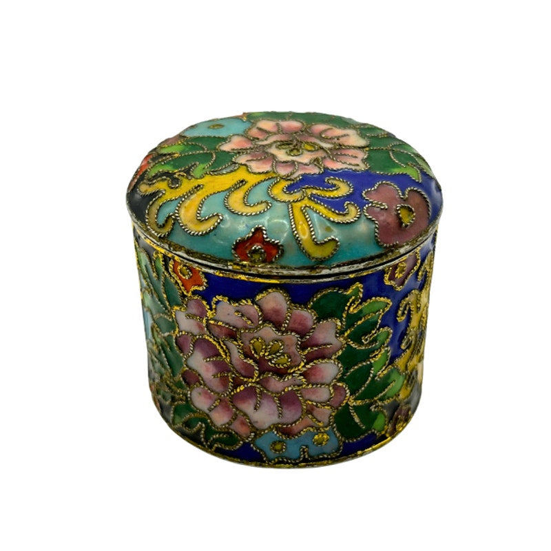 Vintage Chinese Cloisonne Postage Stamp Dispenser Roll Holder