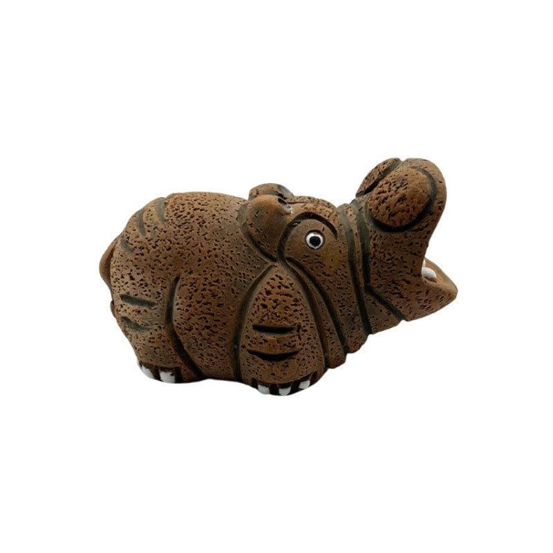 Vintage Casals of Peru Hippopotamus Terracotta Clay Figurine Folk Art
