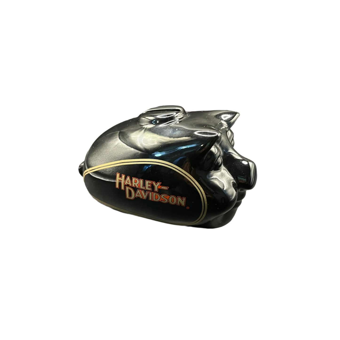 Vintage Harley Davidson Ceramic Motorcycle Gas Tank Piggy Bank