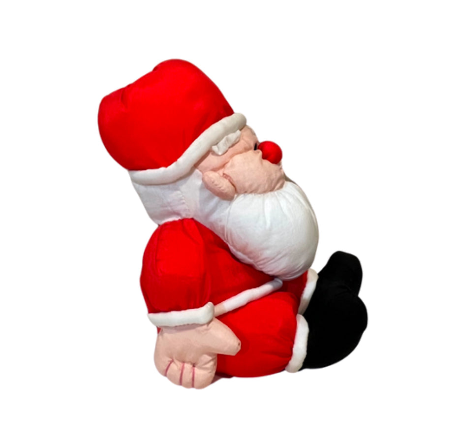 1990 Prestige Toy Corp 9" Nylon Santa Christmas Plush