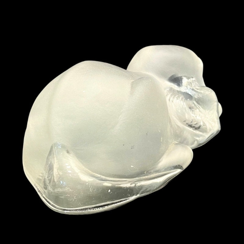 RARE Viking Glass Cocker Spaniel Frosted Satin Crystal Puppy Paperweight