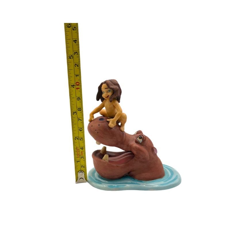 Vintage Disney Young Tarzan Hippopotamus Porcelain Figurine