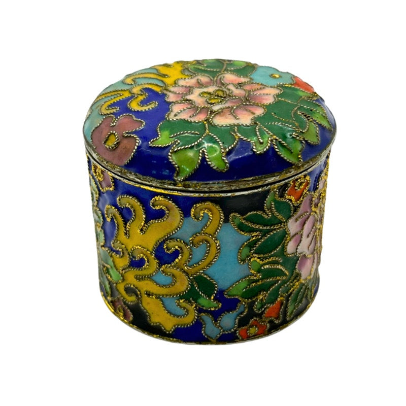 Vintage Chinese Cloisonne Postage Stamp Dispenser Roll Holder
