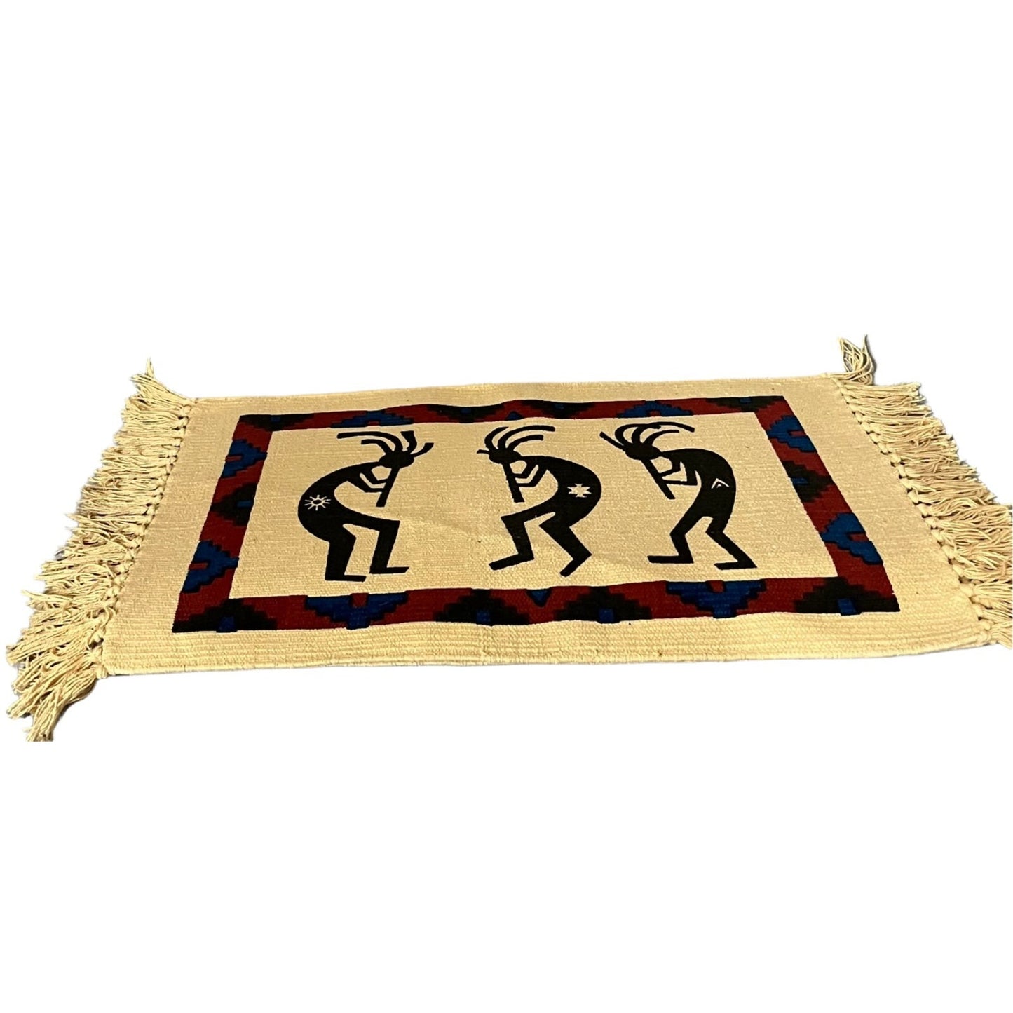 Southwestern KOKOPELLI Flute Dancer Woven 6 Placemats EL PASO SADDLE BLANKET CO