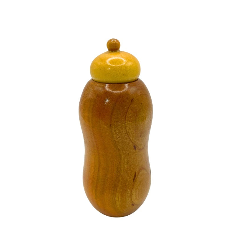 Vintage Usaburo Kokeshi Wooden Toothpick Holder Hand Crafted Japanese Folk Art