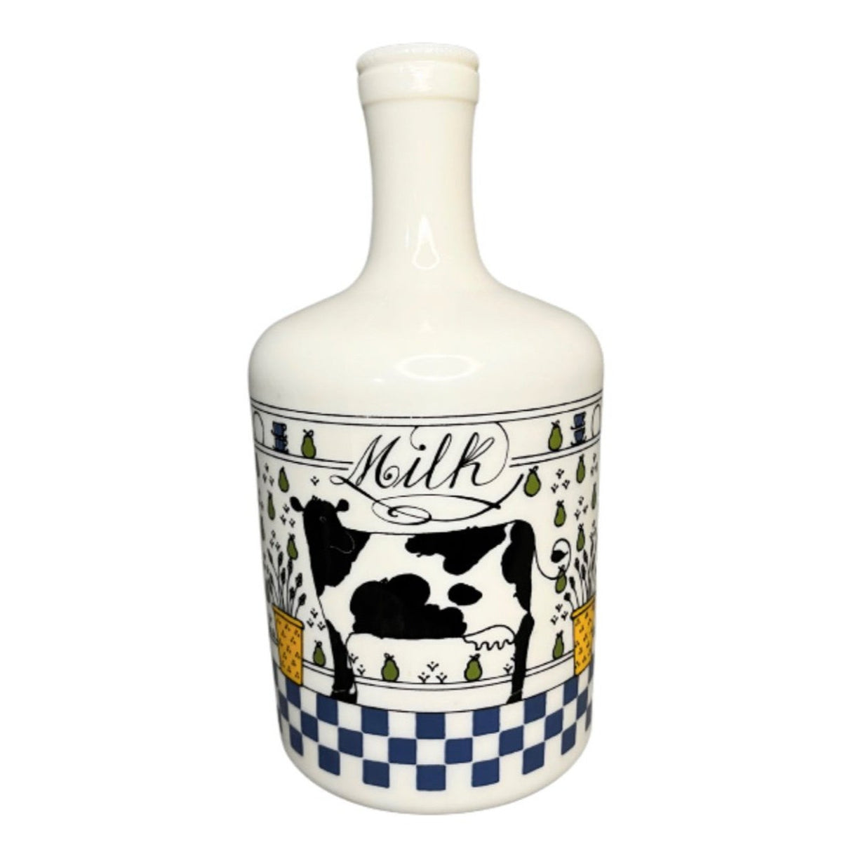 Vintage Lillian Vernon Alan Wood Milk Glass Jug Country Kitchen Farmhouse