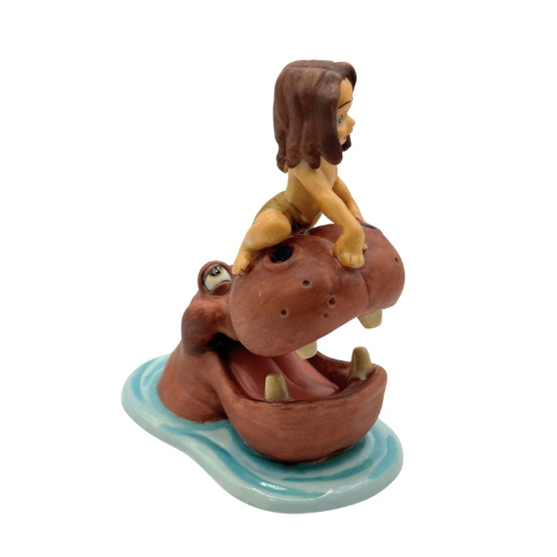 Vintage Disney Young Tarzan Hippopotamus Porcelain Figurine