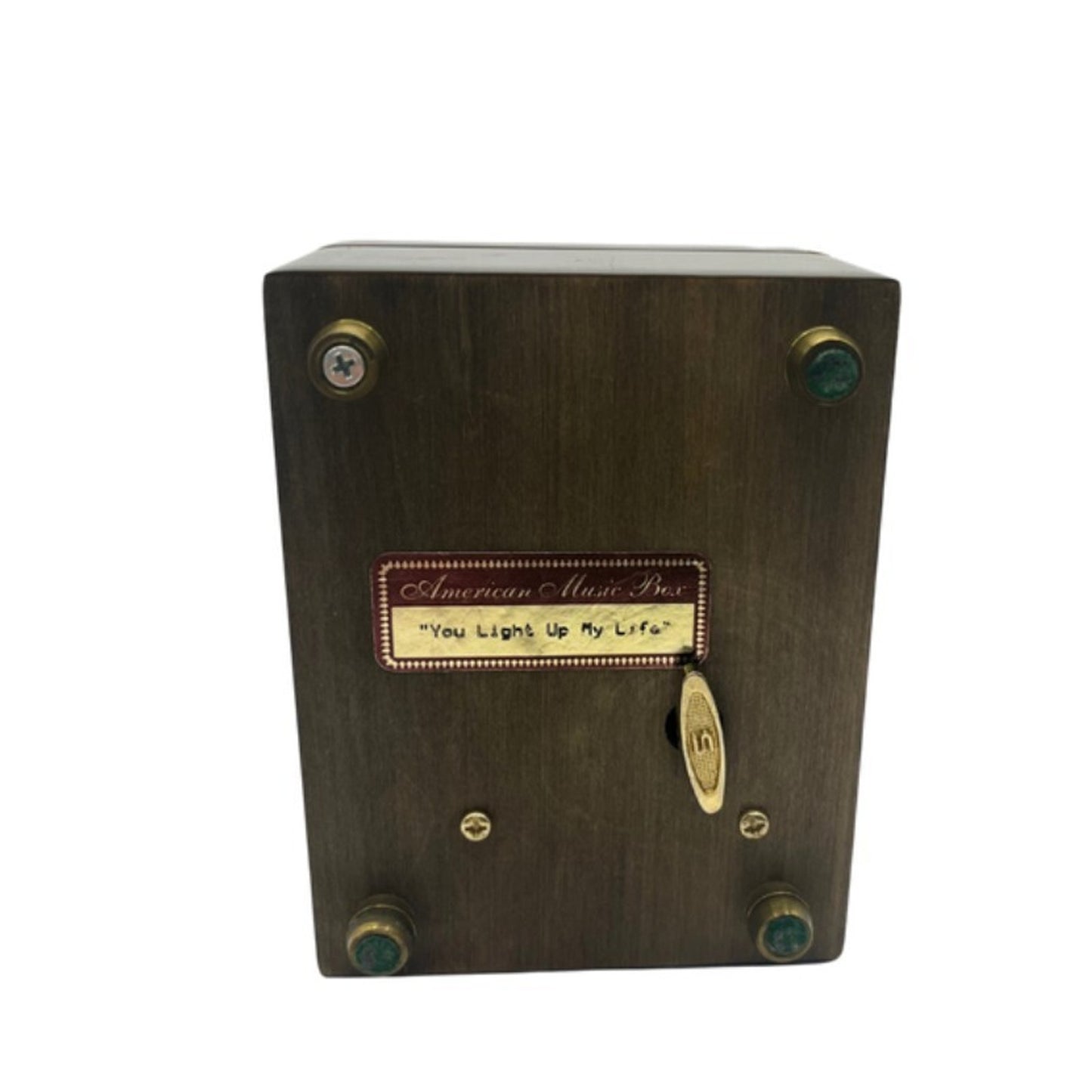 American Music Box Company "The Rose" Black Lacquer Jewelry Music Box