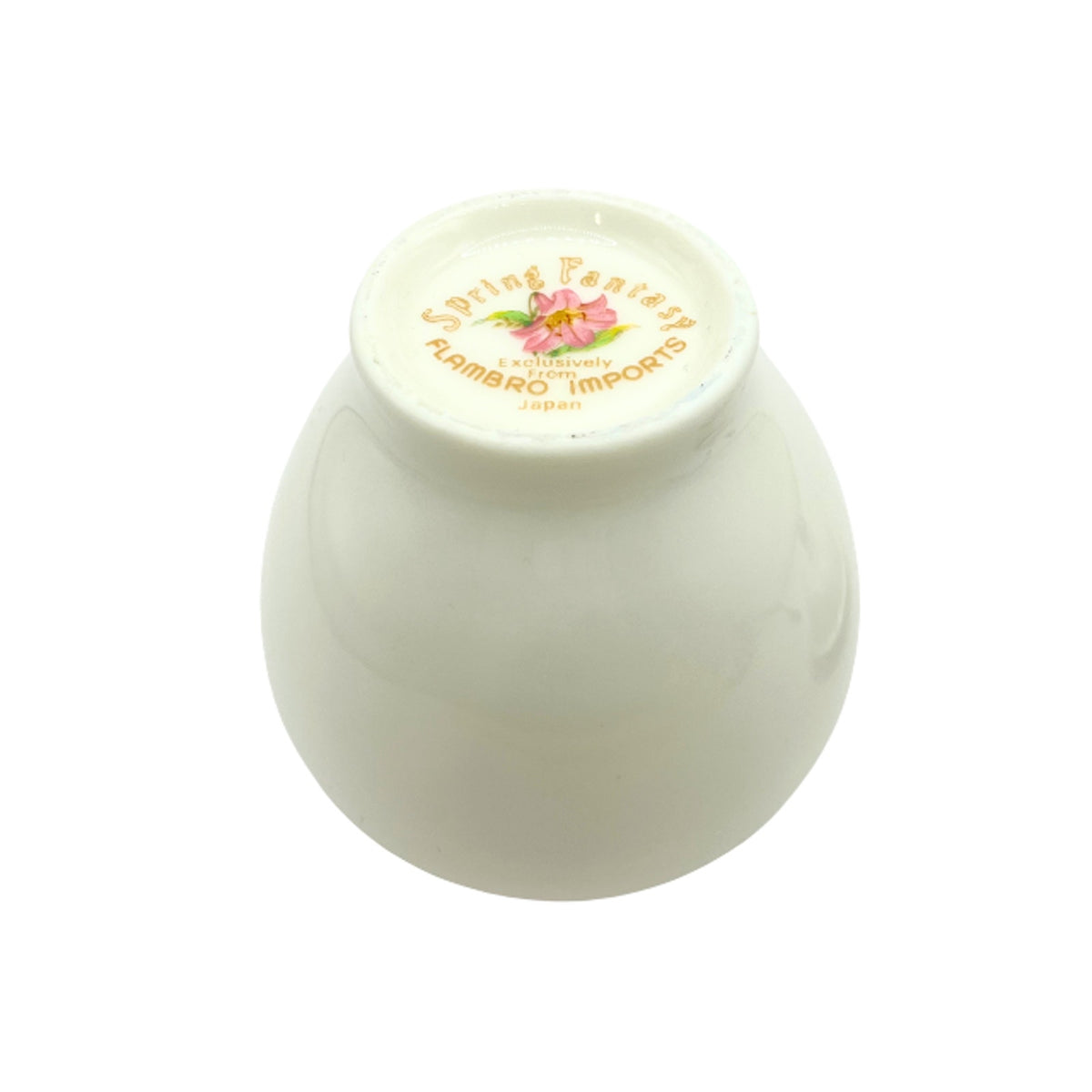 Vintage Flambro Spring Fantasy Porcelain Ginger Jar Lidded Floral Chinoiserie