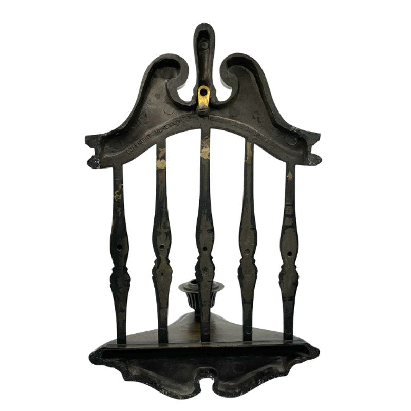 Vintage 1974 Homco Wall Sconce Dark Brown Faux Wood Spindle Design