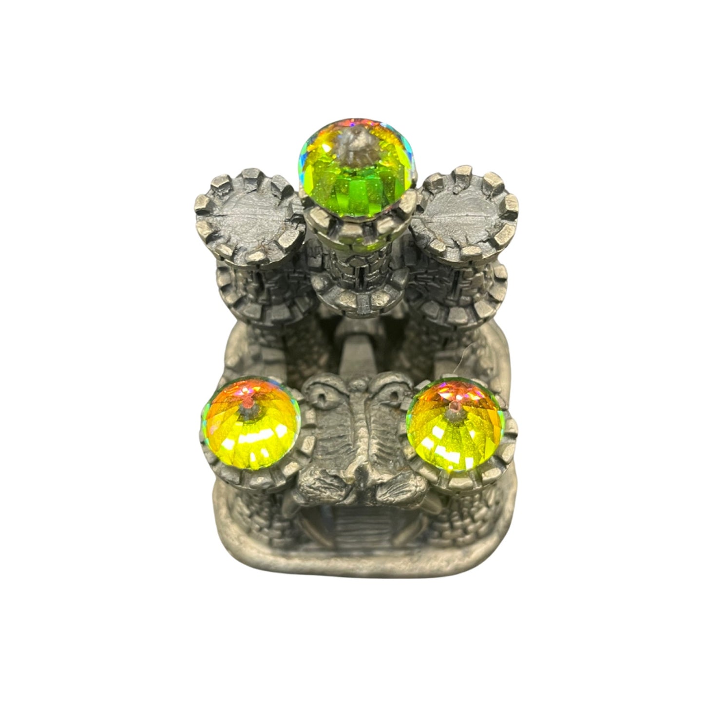 Vintage Tudor Mint Pewter The Dragon Gateway by Roger Gibbons Myth and Magic Pewter Crystal Figurine