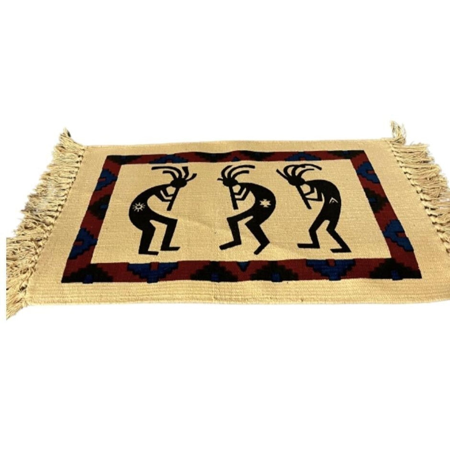 Southwestern KOKOPELLI Flute Dancer Woven 6 Placemats EL PASO SADDLE BLANKET CO