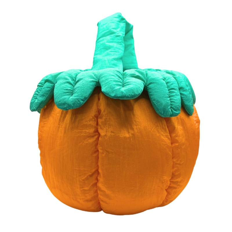 Vintage 1993  Puffalump Pumpkin Halloween Trick or Treat Plush Pail Bucket