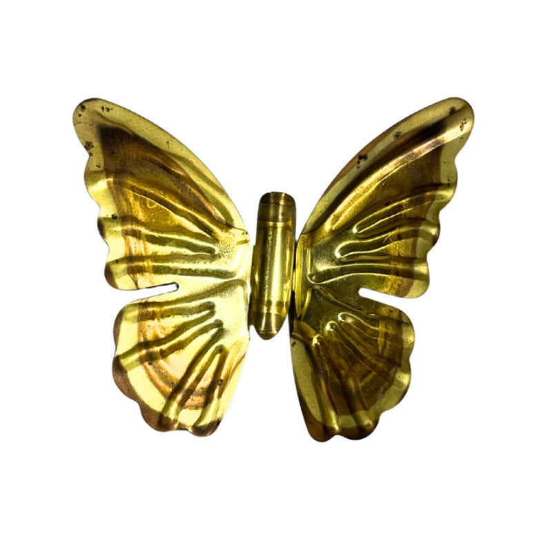 Vintage MCM Brass Metal Butterfly Wall Hangings Set of 5