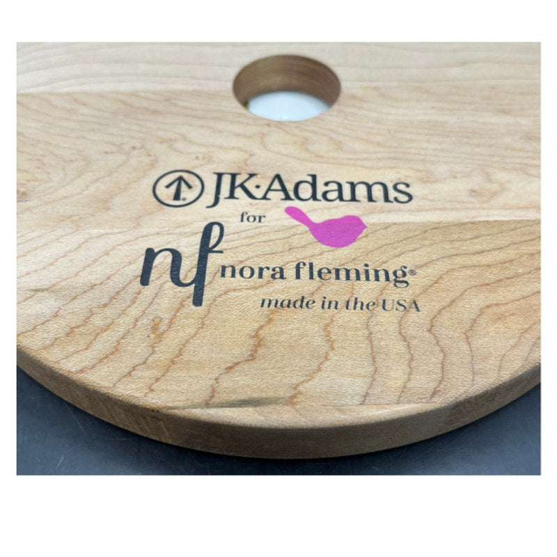 JK Adams for Nora Fleming Maple Cracker Round Serving Board Minis Centerpieces