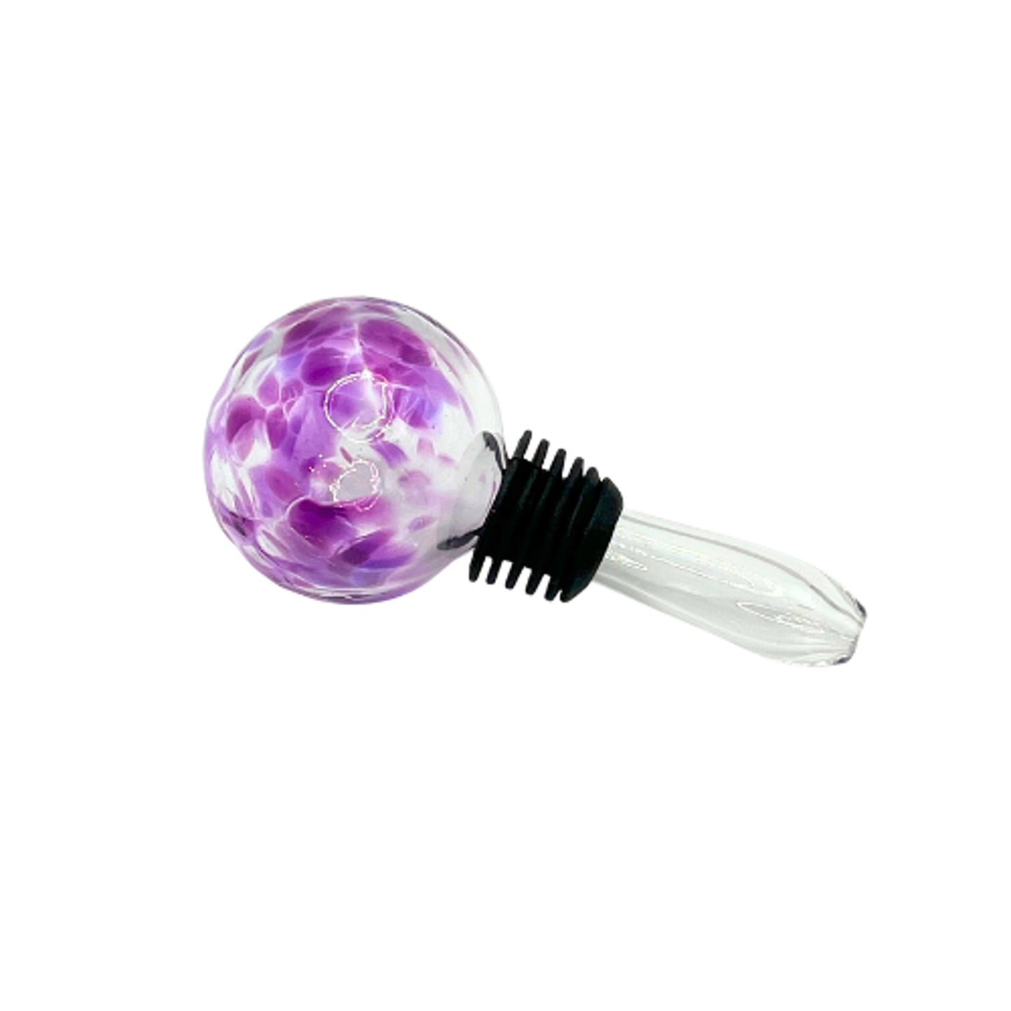 VTG Henrietta Glass Wine Stopper Hand Blown Glass Birth Stone June Alexandrite