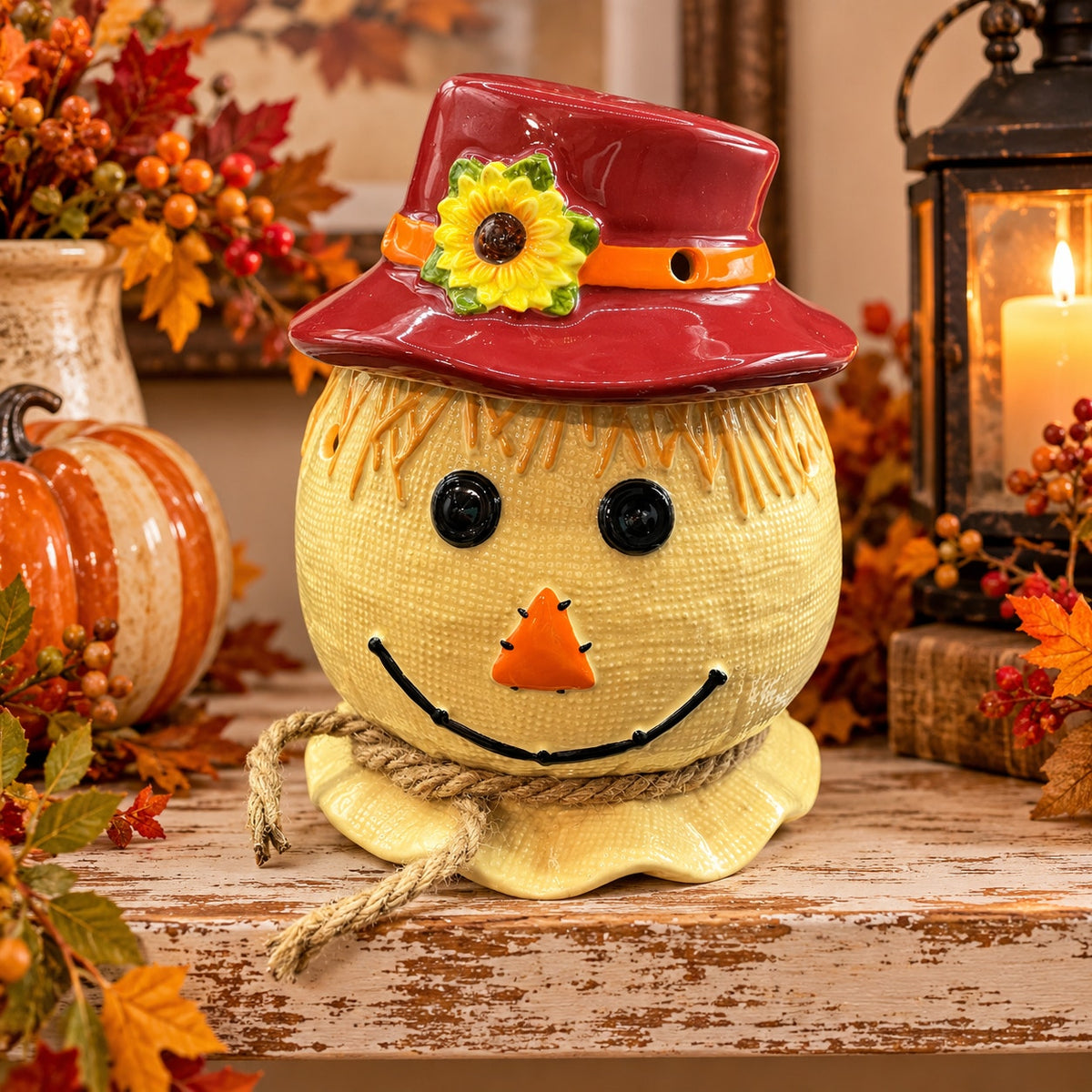 Retired Scentsy Scarecrow Wax Warmer  Harvest Collection with Box