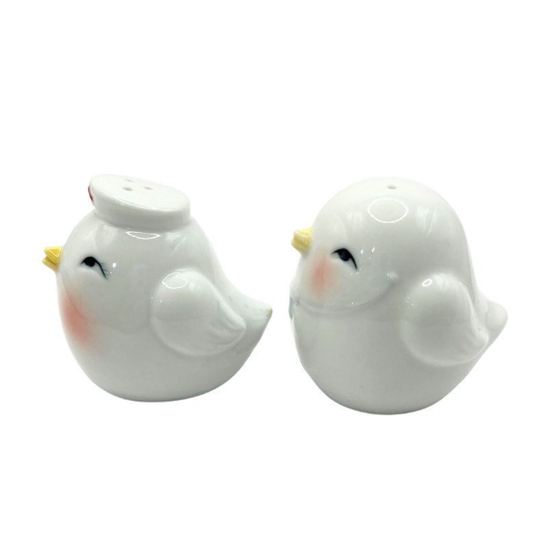 Vintage Ceramic Bird Salt and Pepper Shakers Doctor Nurse Whimsical Medical