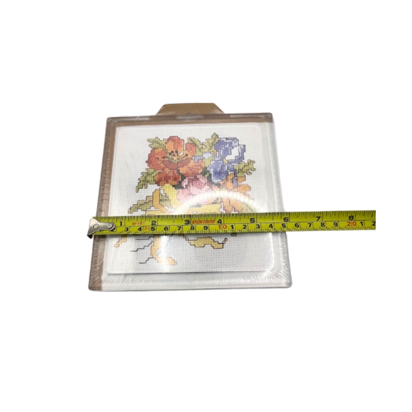 Vintage Cross-Stitch Hot Plate Floral Bouquet Trivet Kit NEW