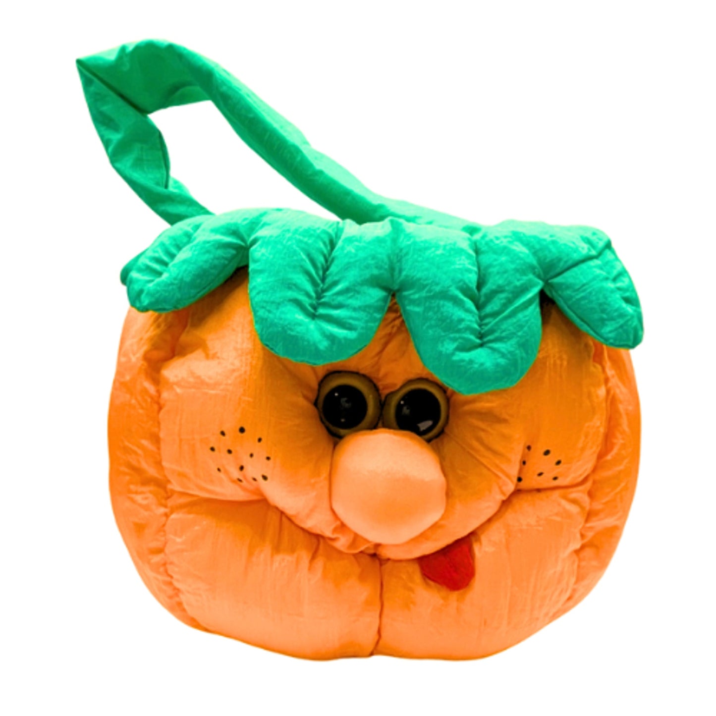 Vintage 1993  Puffalump Pumpkin Halloween Trick or Treat Plush Pail Bucket