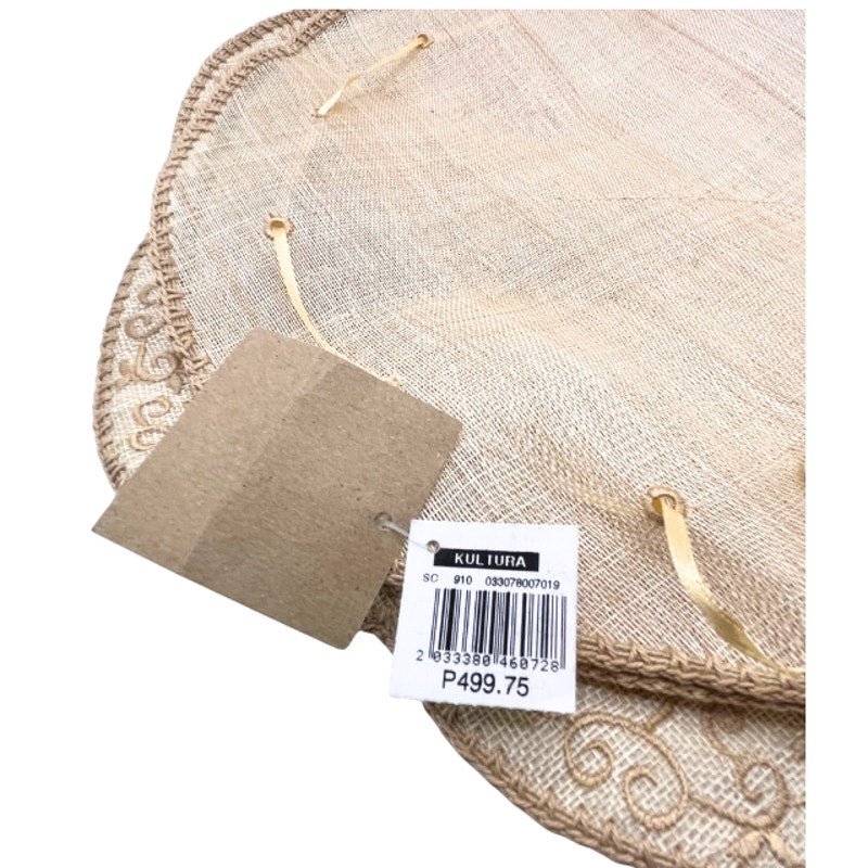 Kultura Burda Fabric Bread Basket Philippines Embroidered Pastry Holder NWT