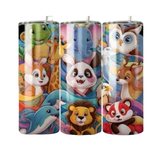Love All Critters Custom Made Steel Tumbler 20oz NEW