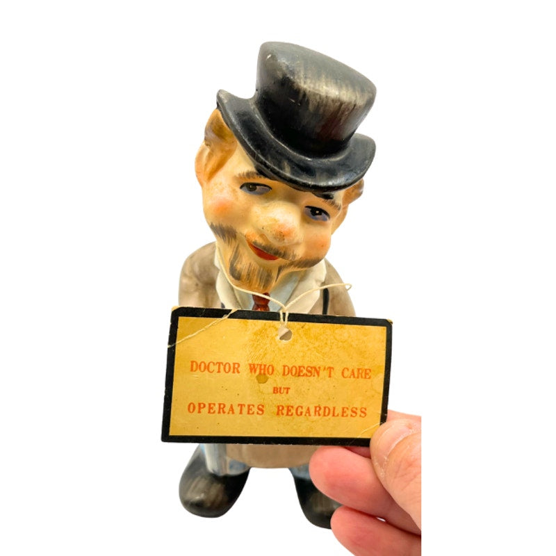 Vintage Novelty Doctor Ceramic Figurine BP Import Products Japan