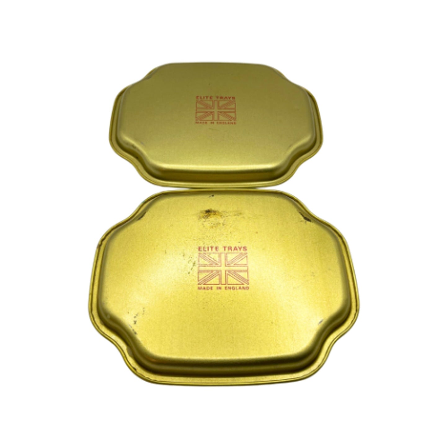 Vintage Asian Inspired Mini Tip Trays Gold Tone Metal Made in England