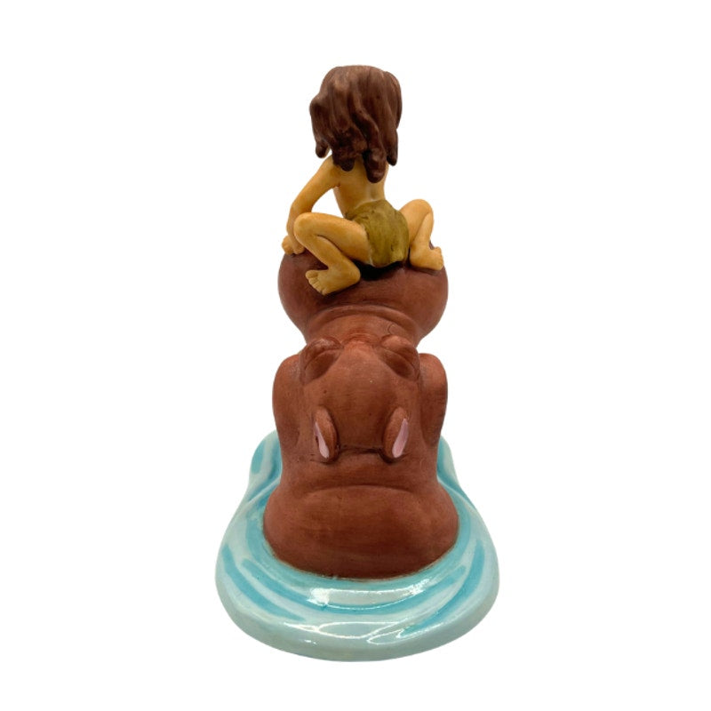 Vintage Disney Young Tarzan Hippopotamus Porcelain Figurine