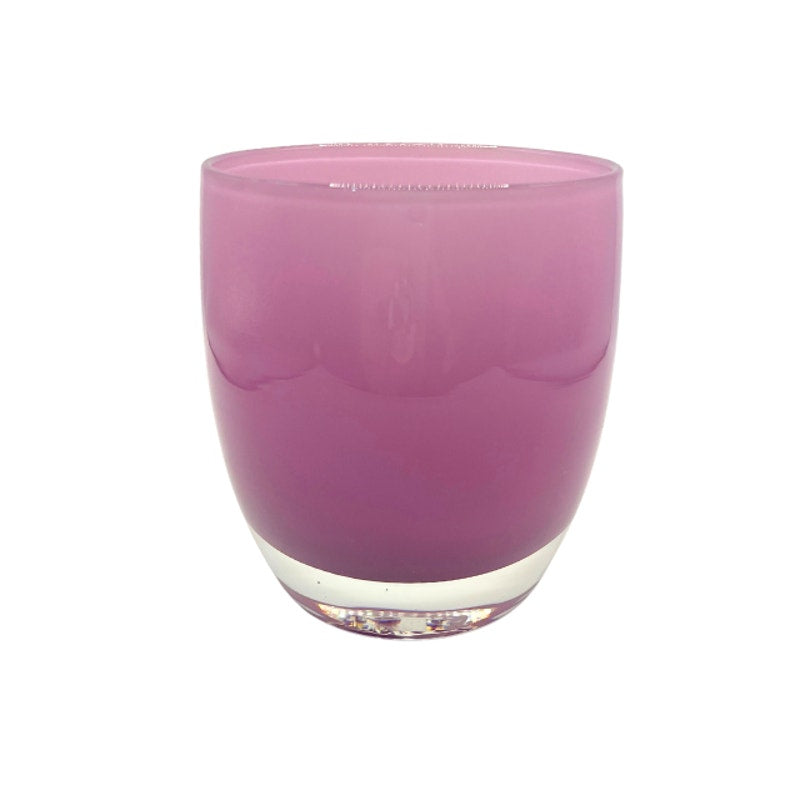 Glassybaby Handblown Glass Votive Candle Holder Pink Lavender Purple