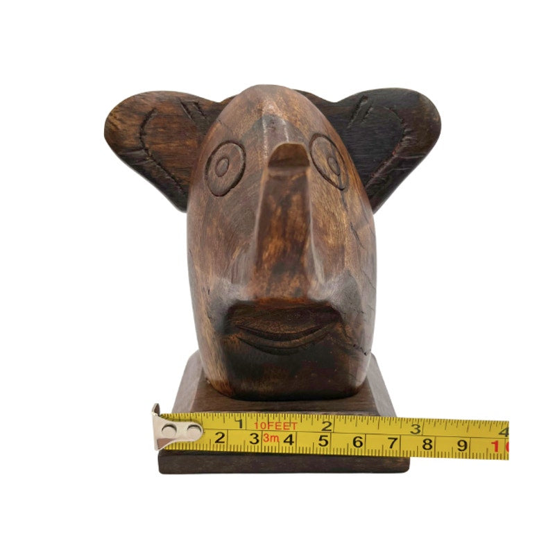 Wooden Elephant Eyeglass Holder Spectacle Stand Hand Carved