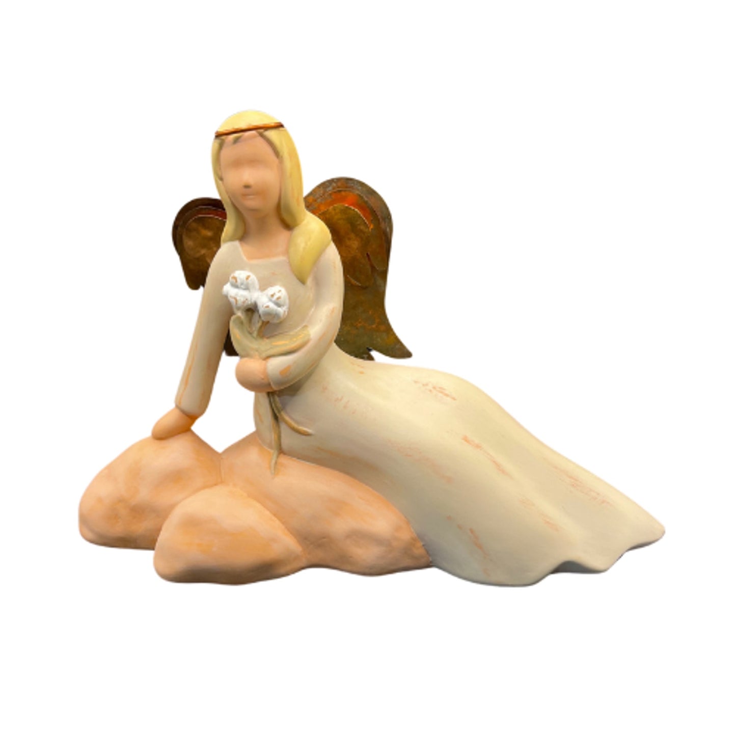 Vintage 2002 Gentle Souls Angel Serenity Copper Wings Figurine