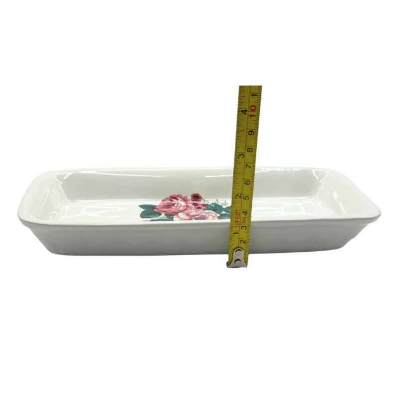 Vintage Waverly Valley Bouquet Ceramic Trinket Tray Vintage Vanity Dish