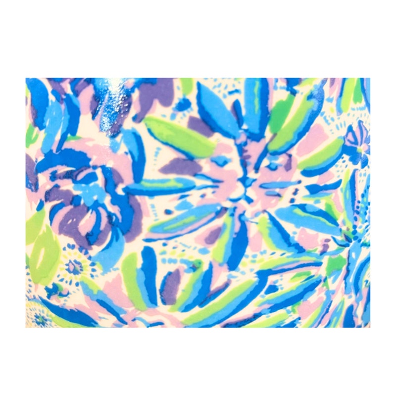 Lilly Pulitzer Ceramic Coffee Mugs Blue Floral High Maintenance Set of 2