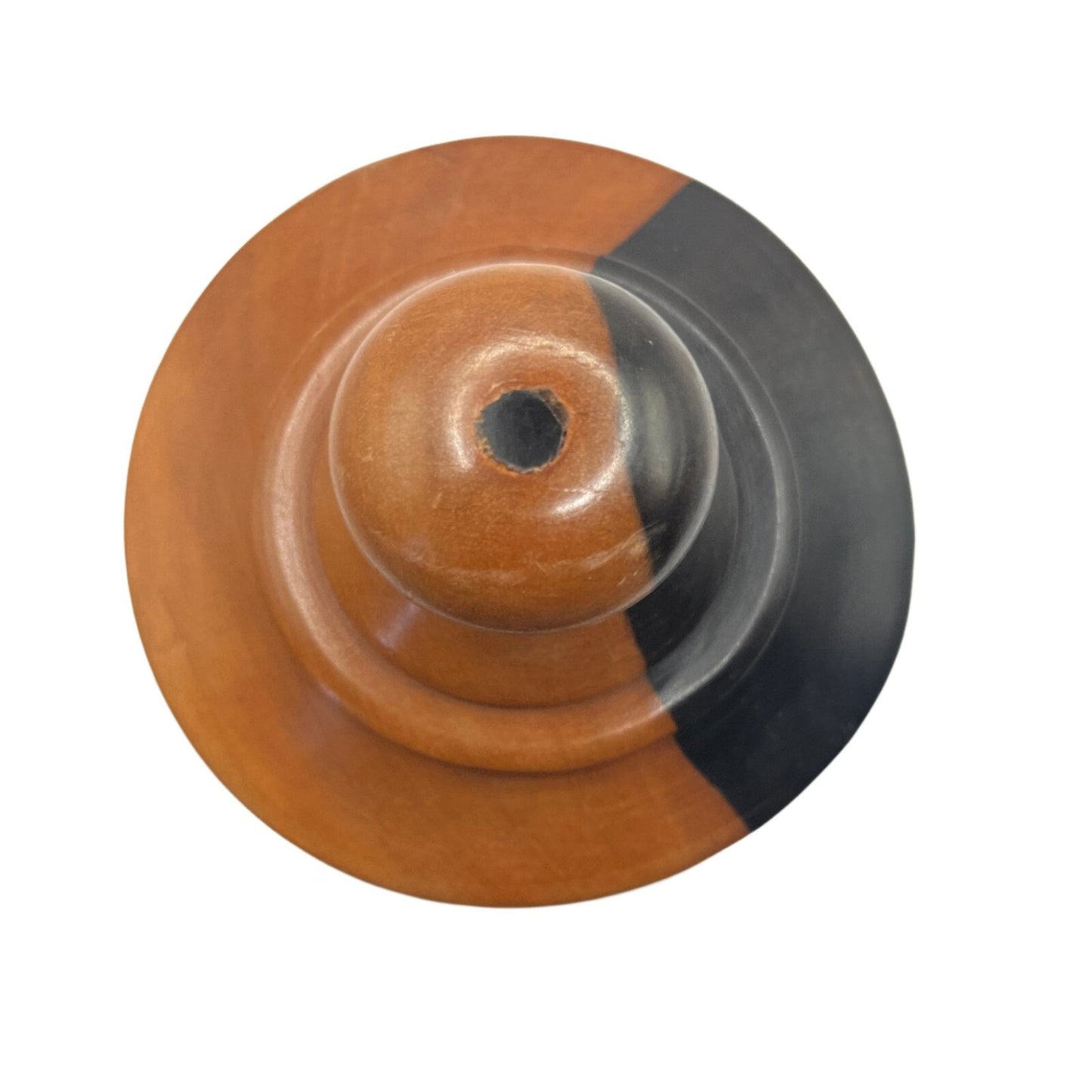 Novica Ebony African Wood Disk Coasters Set of 6 w/ Hut Lidded Caddy Warm Tones