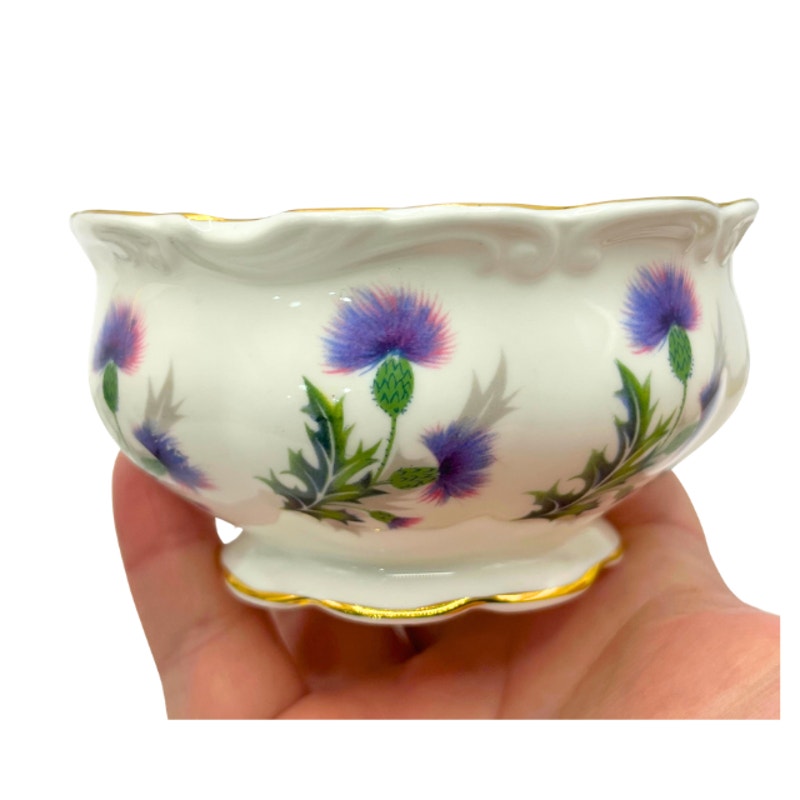 Vintage Royal Albert Brigadoon Bone China Creamer and Sugar Bowl with Gold Trim