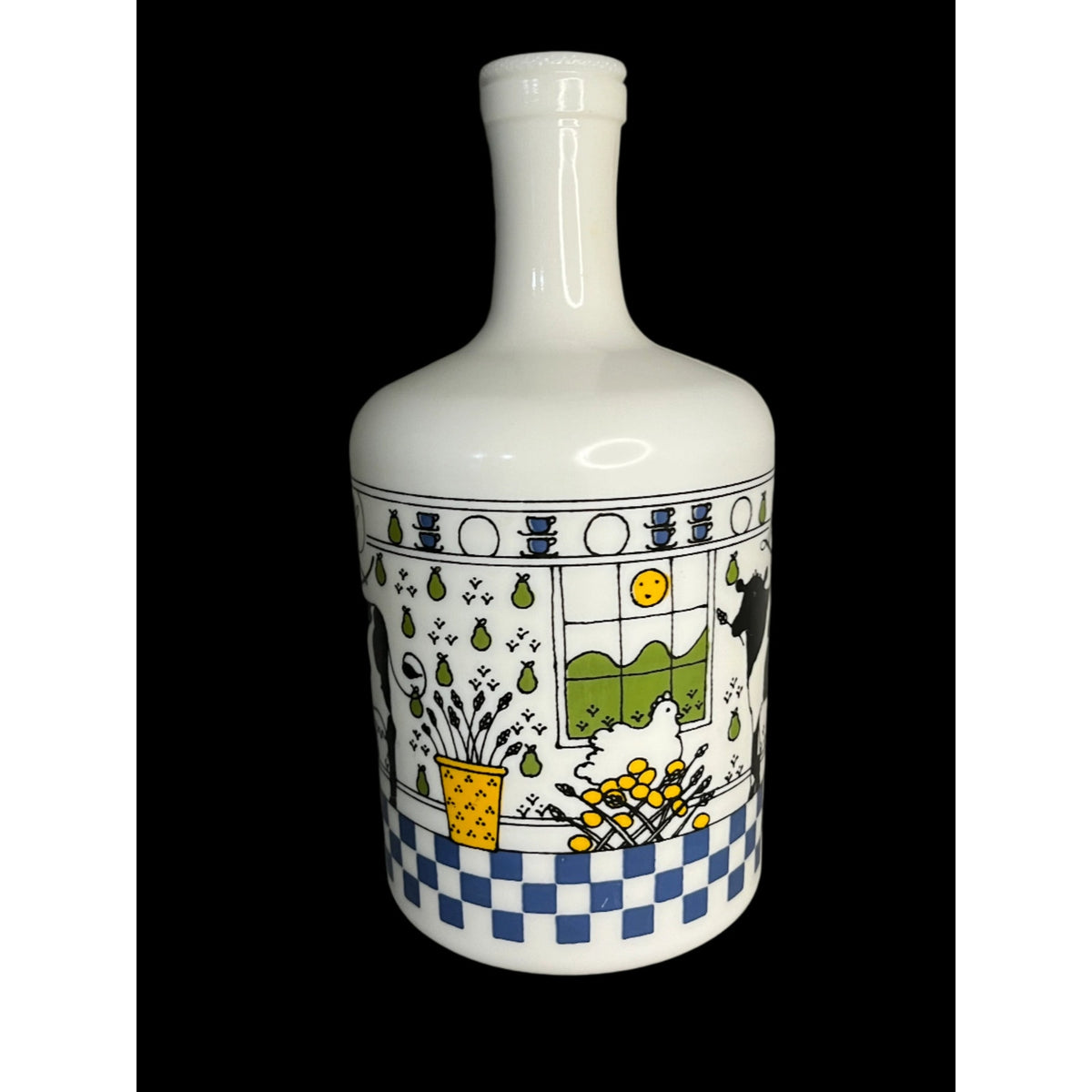 Vintage Lillian Vernon Alan Wood Milk Glass Jug Country Kitchen Farmhouse