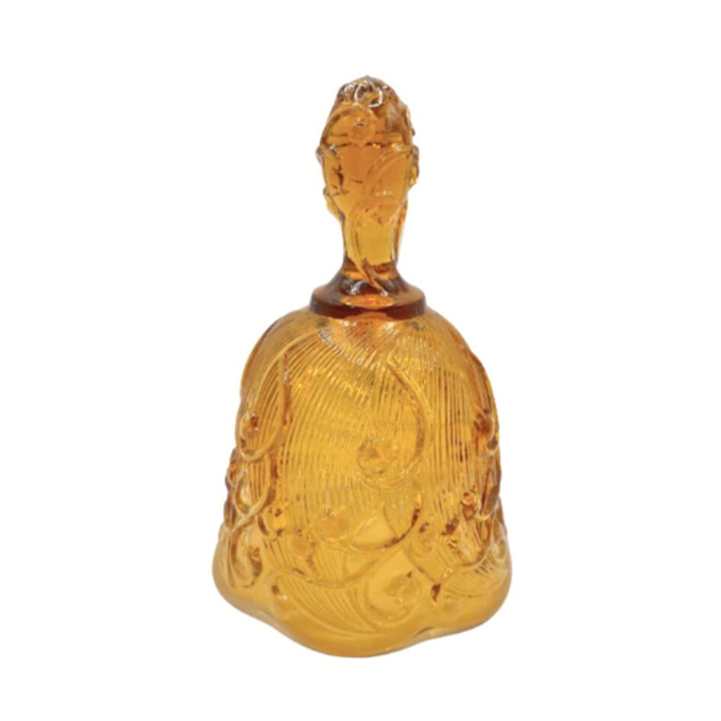 Vintage Fenton Amber Opalescent Glass Bell Lily of the Valley 6"