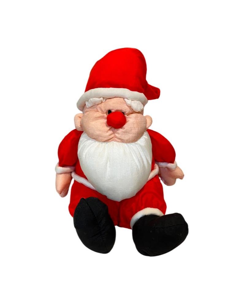1990 Prestige Toy Corp 9" Nylon Santa Christmas Plush