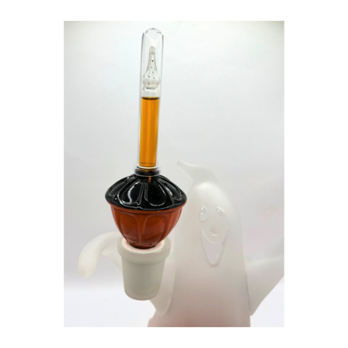 JCPenney Home Collection Lighted Acrylic Halloween Ghost Pumpkin Lamp 12"