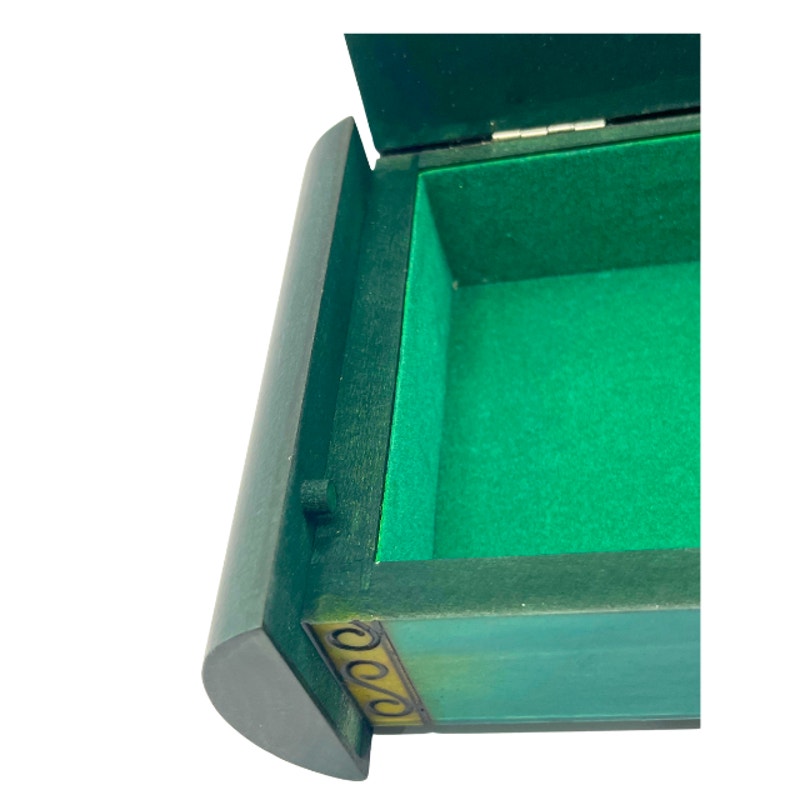 Polish Wooden Keepsake Box with Celtic Knot Design and Secret Locking Mechanism