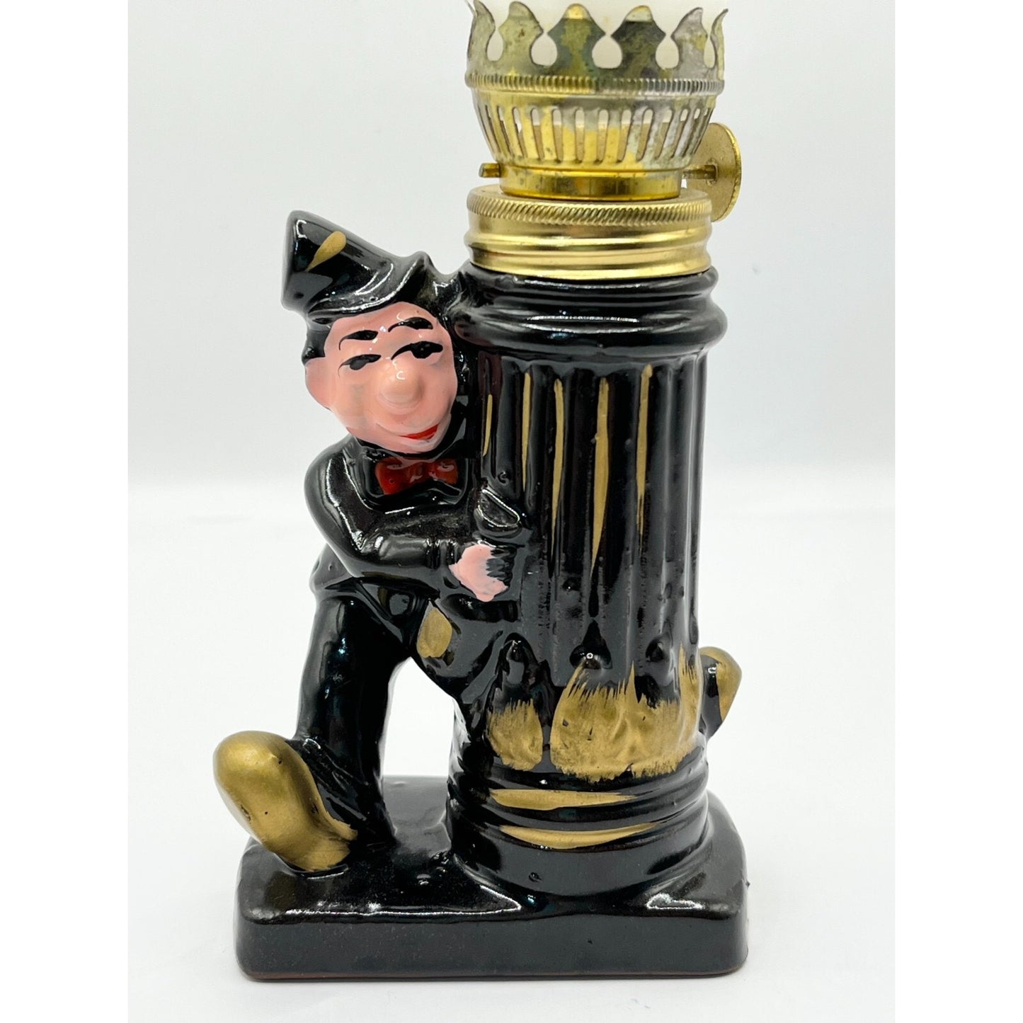 Vintage Good Time Charlie Chaplin Oil Lamp Post Bar Figurine Made in Japan