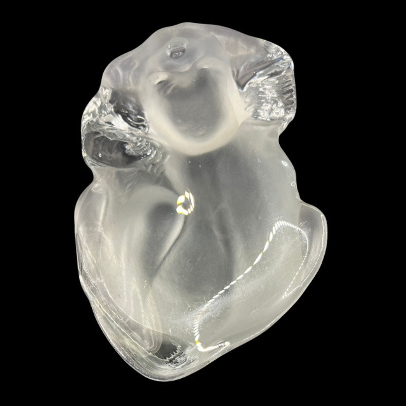 RARE Viking Glass Cocker Spaniel Frosted Satin Crystal Puppy Paperweight