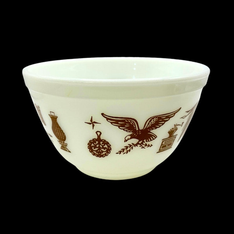 Vintage Pyrex Mixing Bowl Early American Pattern 401 1 1/2pt