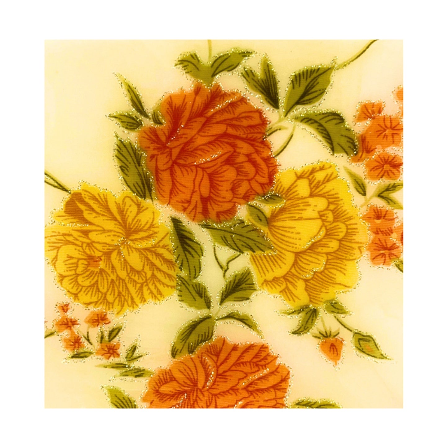 Vintage Acrylic Floral Trays Ruffled Curved Set of 2