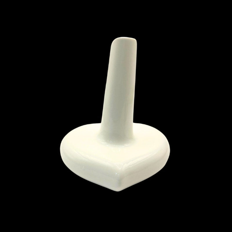Vintage Palmero Ceramic Heart Bud Vase White Glazed Studio Art Pottery
